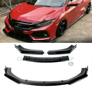 Gloss Black Plain Adjustable Front Bumper Lip Decoration