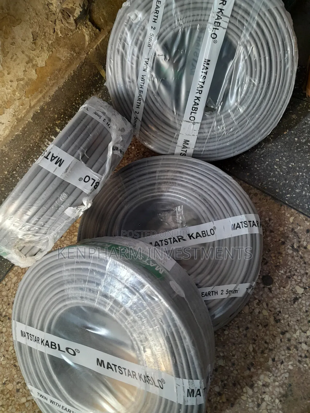 2.5mm Twin Electric Cable; 90 Meters; Mt048