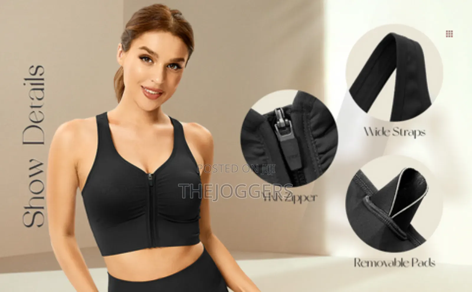 Yoga Sports Bras With Front Zipper