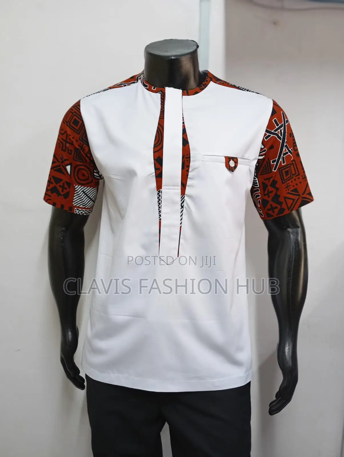 White Shirts With Kitenge Touch