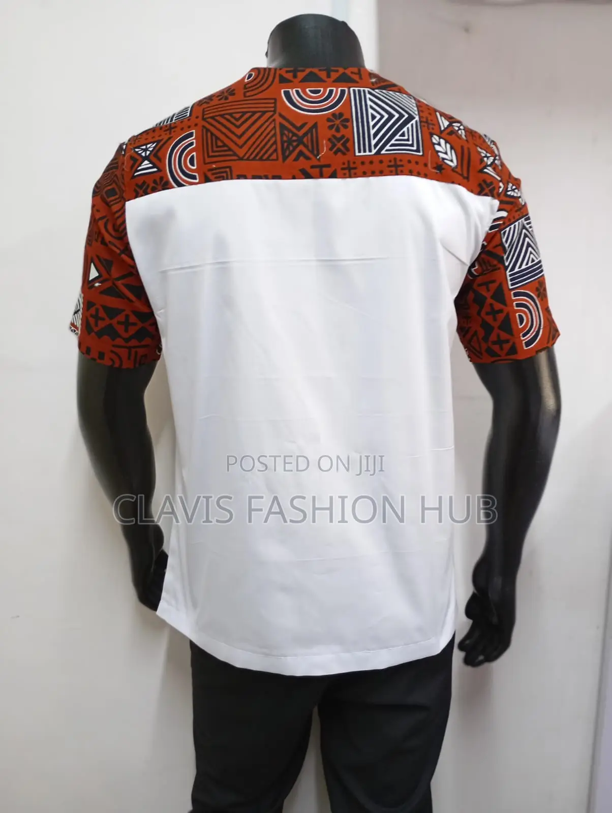 White Shirts With Kitenge Touch