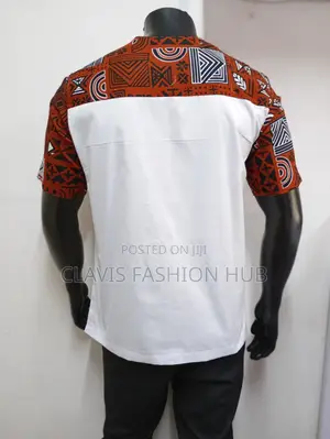 White Shirts With Kitenge Touch