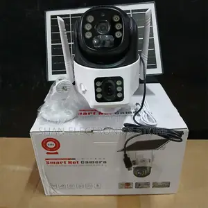 Triple-Screen Solar-Powered Surveillance Camera Day-Night Fu