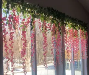 Red Wisteria Flowers Wall Decoration