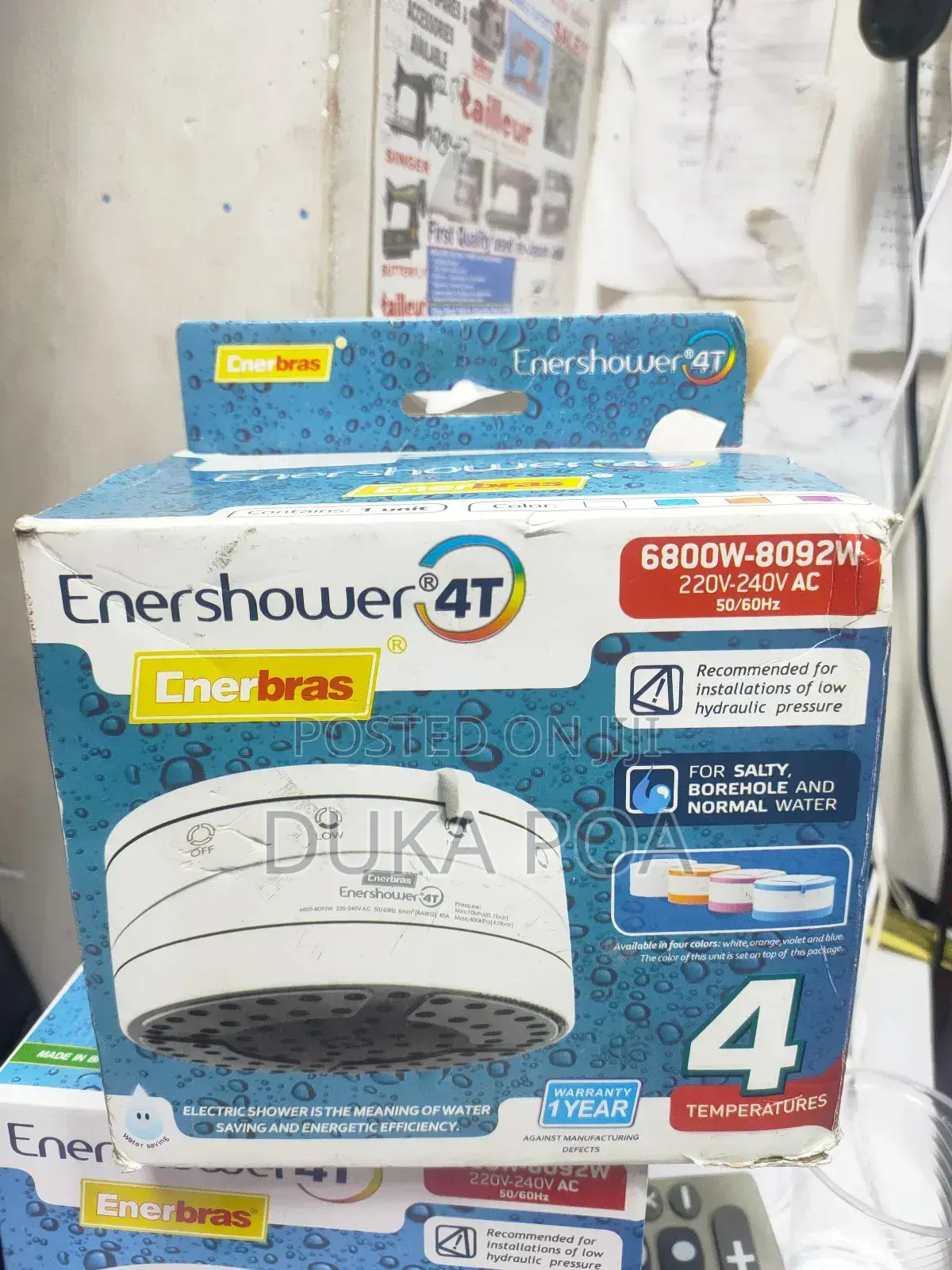Instant Water Heater, Instant Shower Enershower 4T