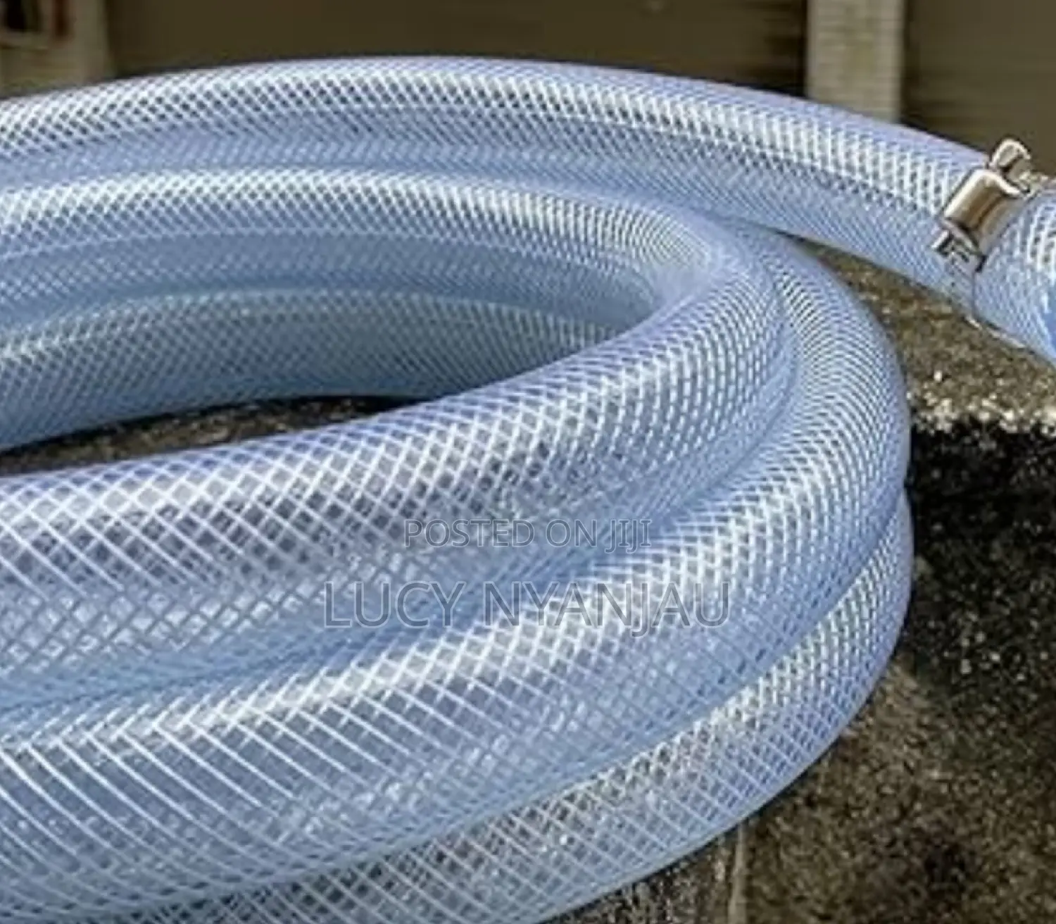 3/4 Inch by 50m Garden Clear Braided Hose-Pipes