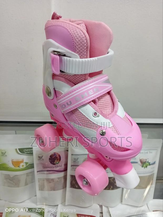 Roller Skate Shoes Pink, Adjustable Size - thumbnail 4