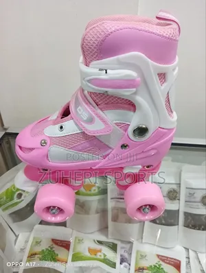 Roller Skate Shoes Pink, Adjustable Size