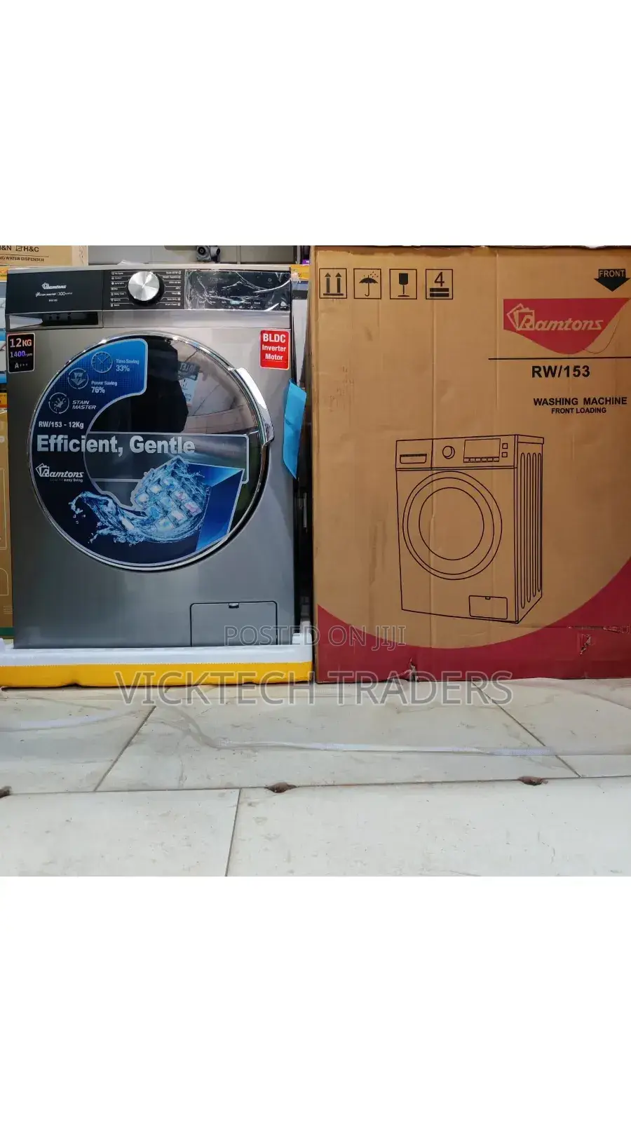 Ramtons Washing Machine 12kgs Wash and Spin(Front Load)