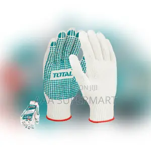 Knitted And PVC Dotted Gloves Size 10 (Xl) 0012_tsp11102