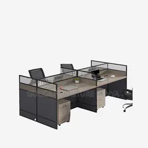 Workstations:4-Way Modish Rectangular Office Workstation