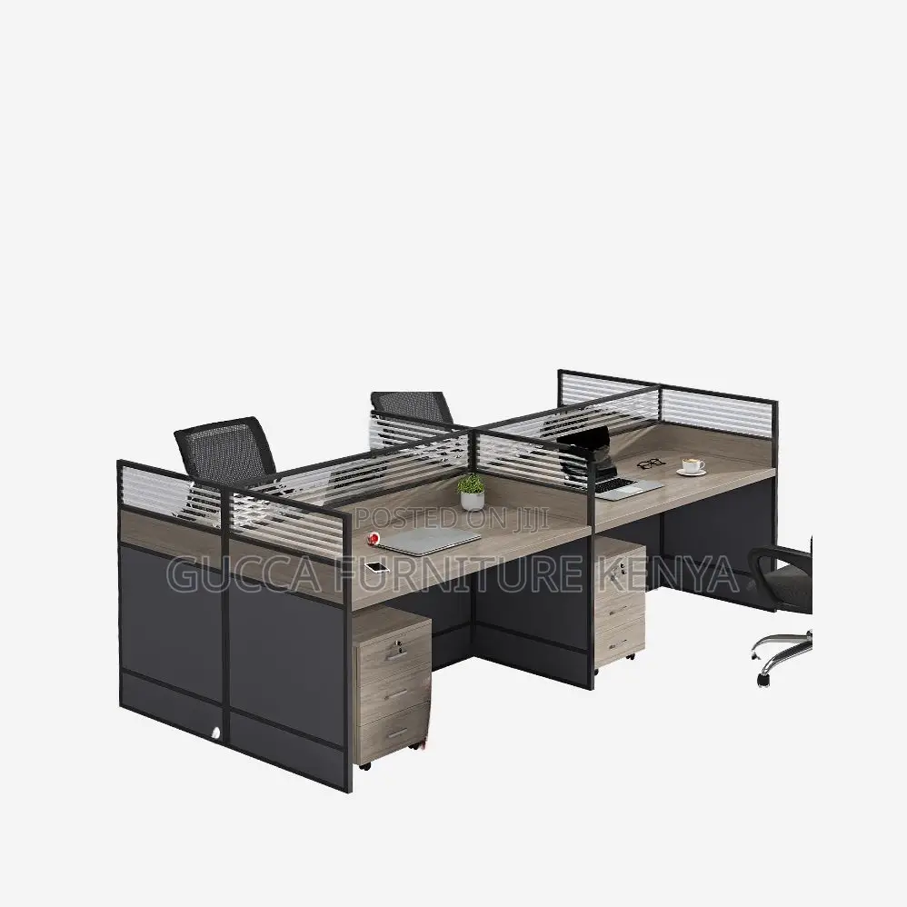 Workstations:4-Way Modish Rectangular Office Workstation
