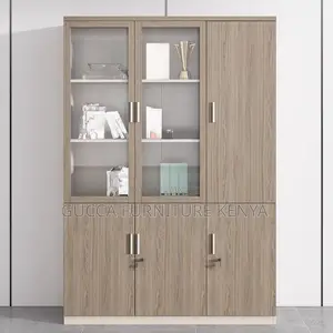 Cabinets:3-Door Cocoa Lumber Office Storage Cabinet