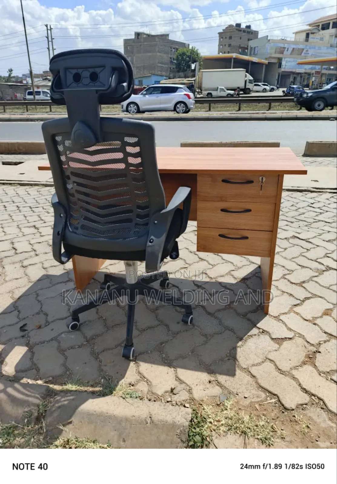 3 Drawers Office Table Plus Office Chair