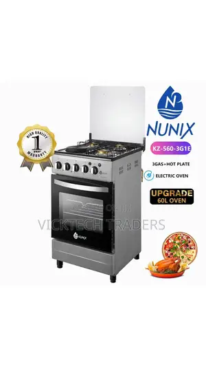 Cooker 60*60 Nunix 3G+1E With 60L Electric Oven