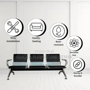 Benches:3-Seater Semi Padded Waiting Area Chair