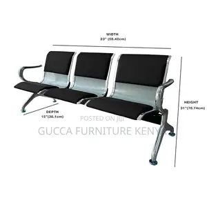 Benches:3-Seater Semi Padded Waiting Area Chair