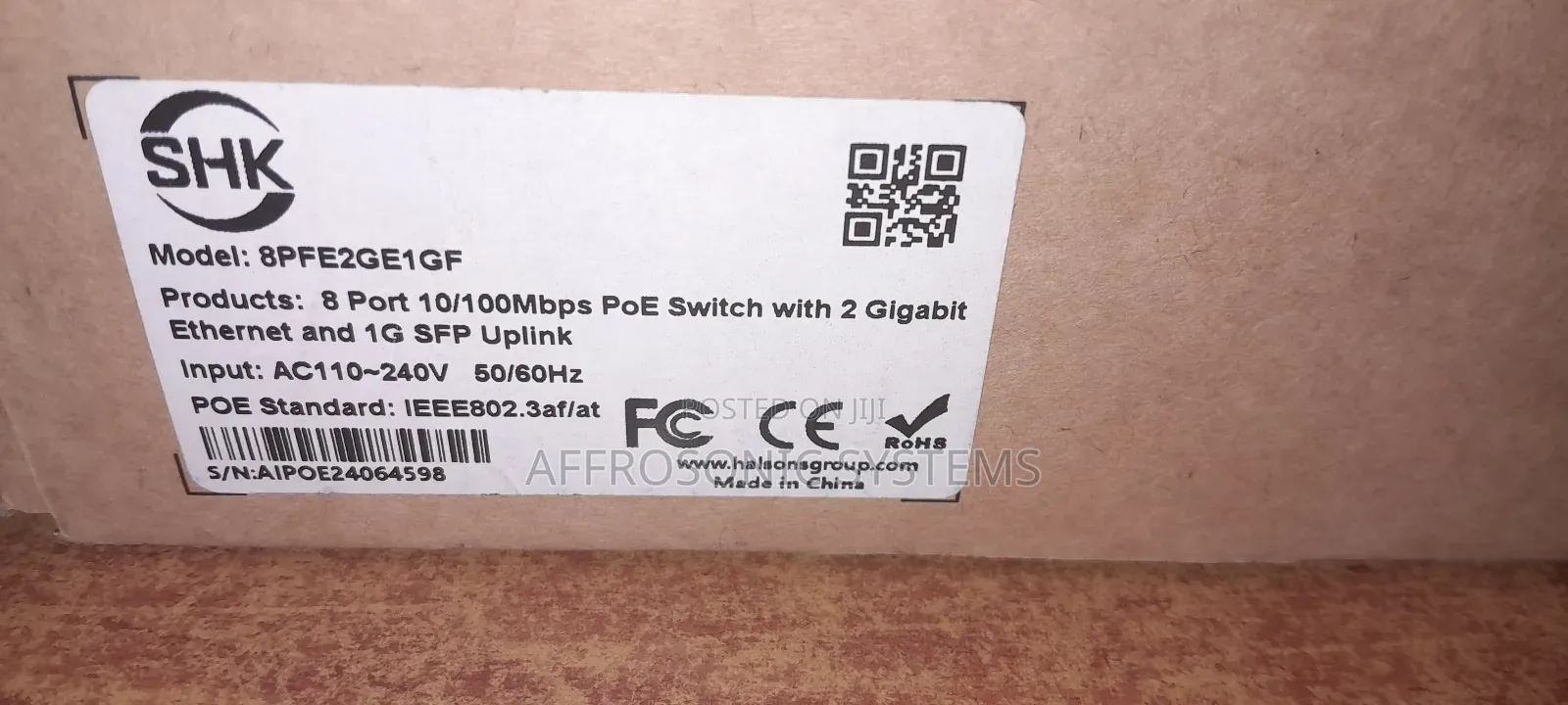 SHK- 8PFE2GE1GF 8 Port Network Switch (Poe)