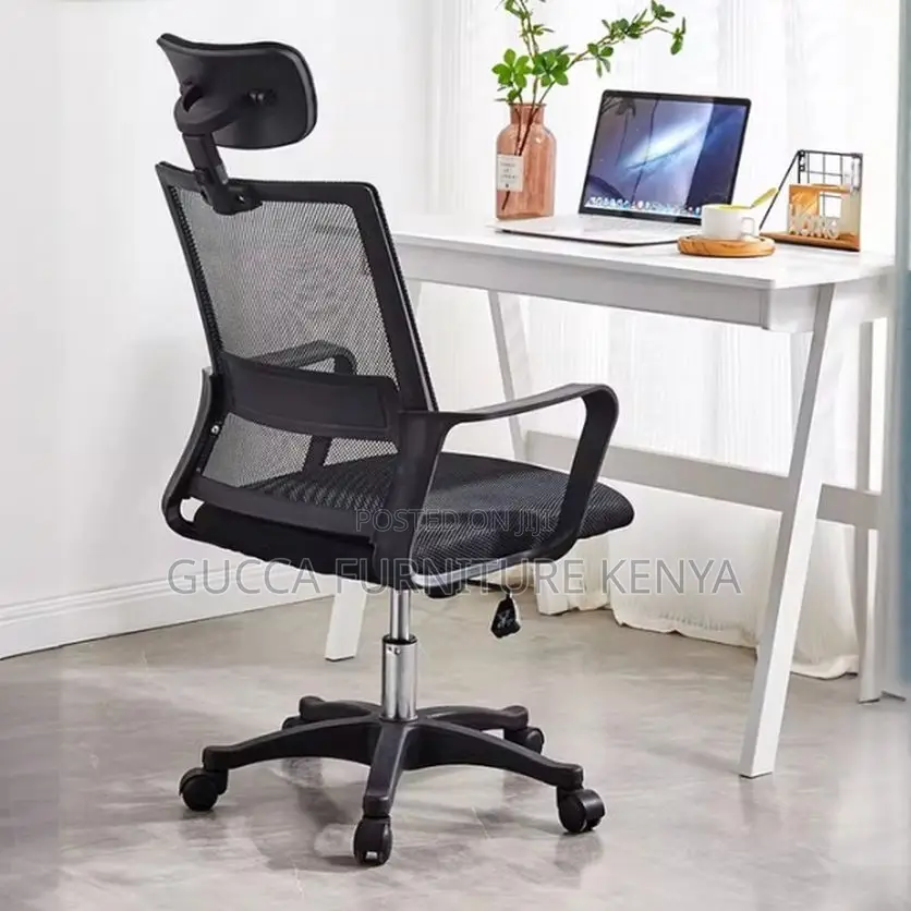 Office Chairs:Ergonomic Midnight Black Highback Office Chair