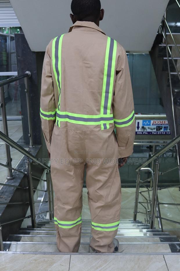 Beige Reflective Safety Overall - thumbnail 2