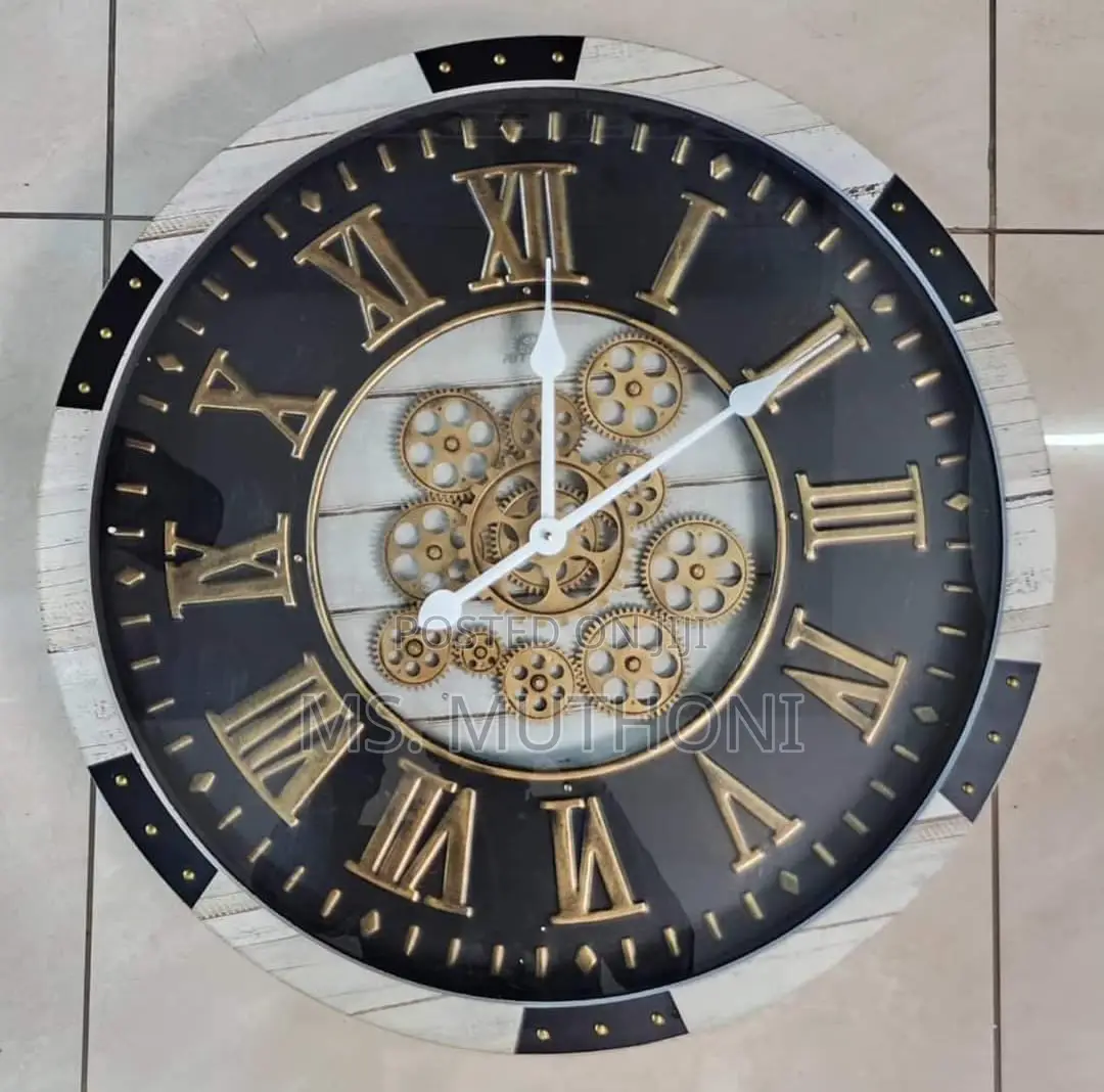 Real Moving Gears Antique, Vintage Wall Clock Vintage Clock