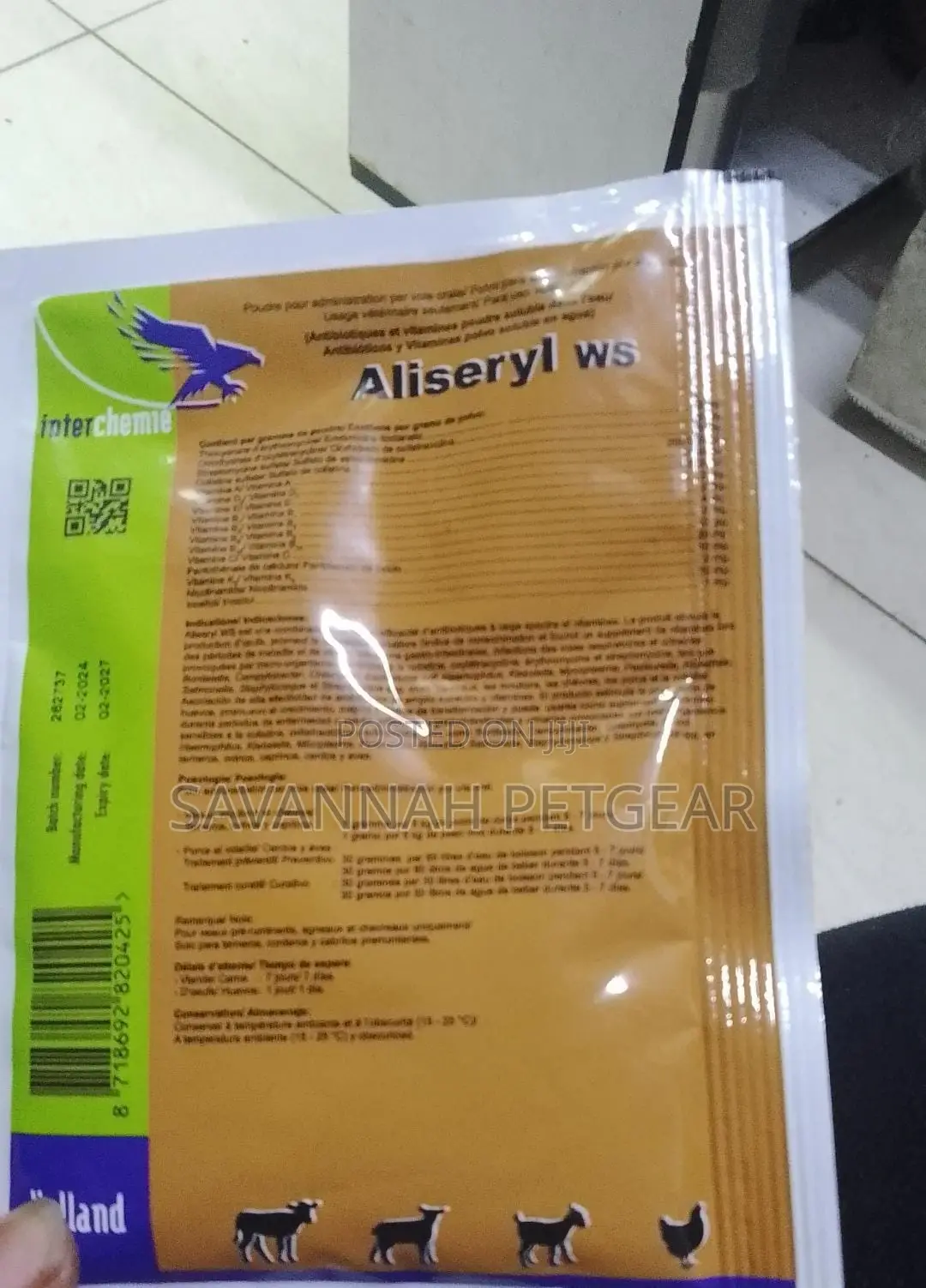 Aliseryl WS Antibiotics Vitamins Water-Soluble Powder -30gm