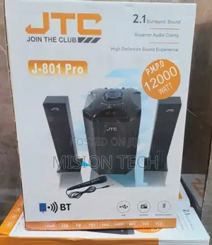 JTC 2.1ch Sub Woofer Hi-Fi Multimedia System 12000W + Mic 