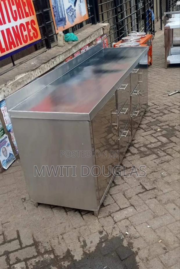 Extraordinary Shinny Stainless Storage Cabinet