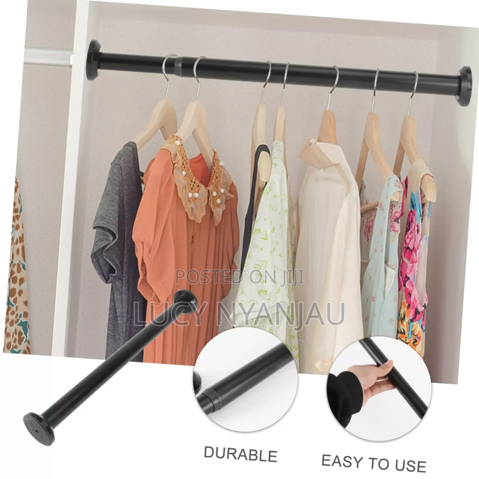 Multipurpose Extendable Telescopic Rod (70-120)Cm