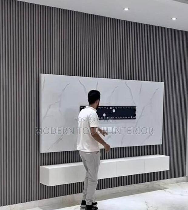 Grey Modern Fluted Wall Panels