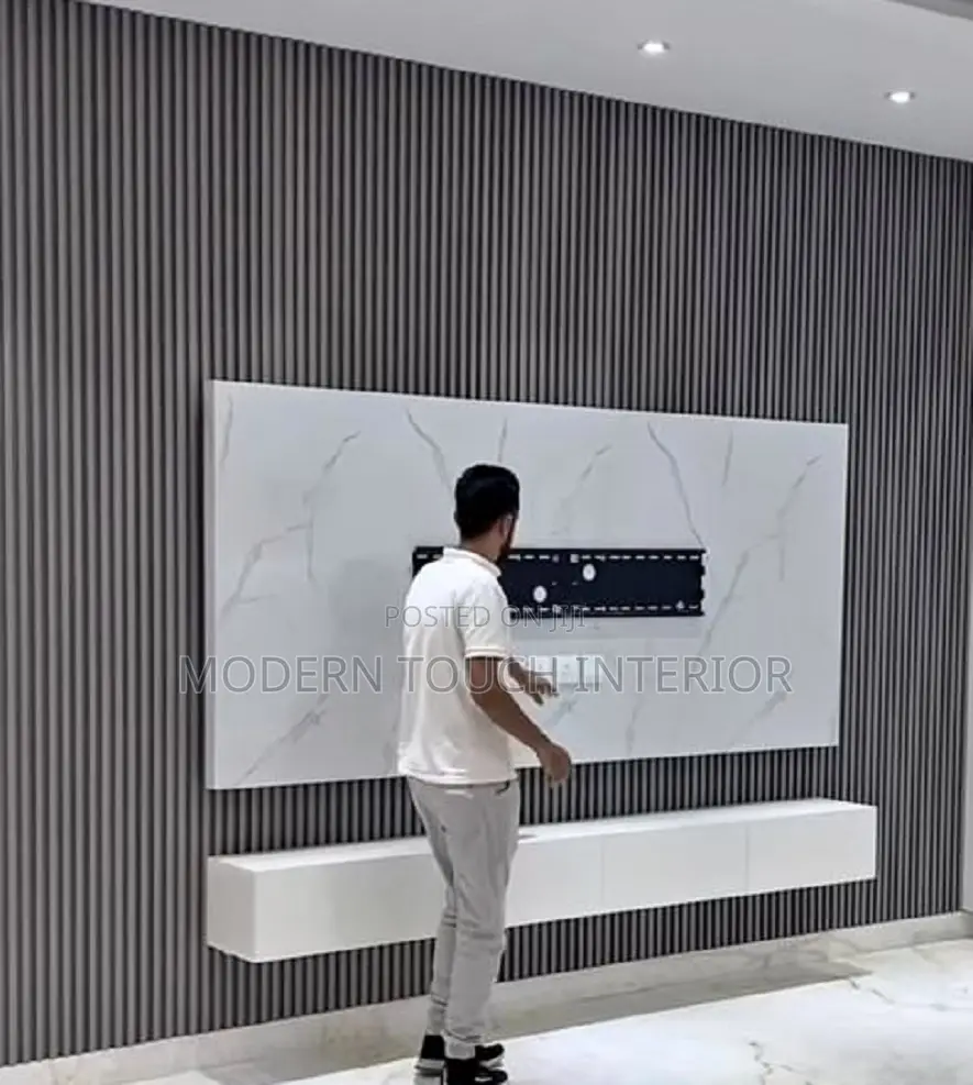 Grey Modern Fluted Wall Panels