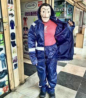 Navy Blue Windproof PVC Riders Suit - main view