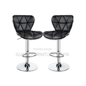 Home Chairs:Height Adjustable Pu Leather Padded Barstool