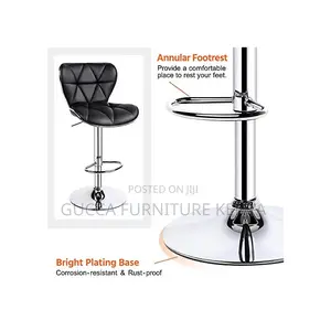 Home Chairs:Height Adjustable Pu Leather Padded Barstool
