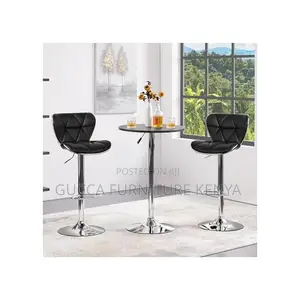 Home Chairs:Height Adjustable Pu Leather Padded Barstool
