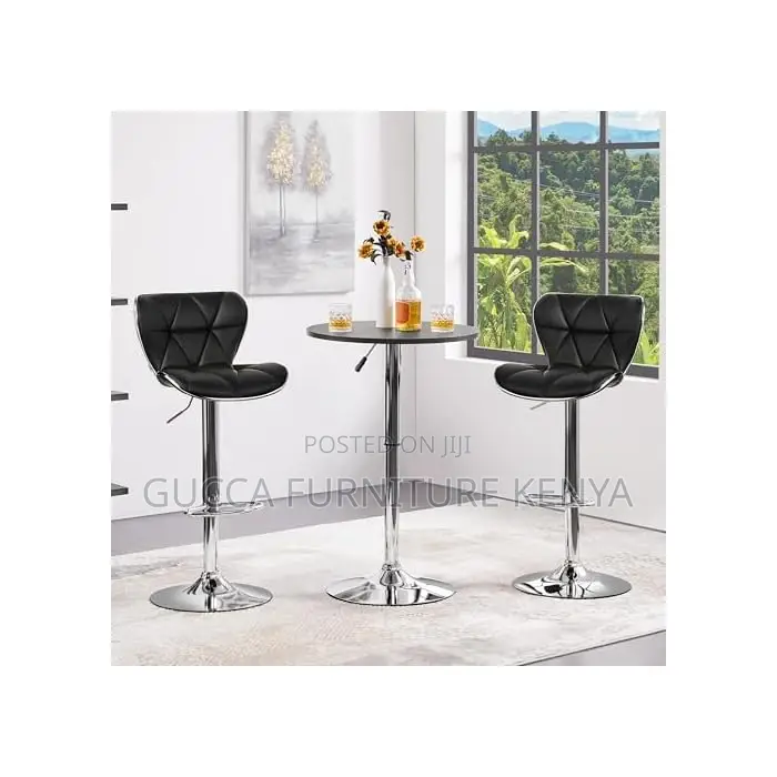 Home Chairs:Height Adjustable Pu Leather Padded Barstool
