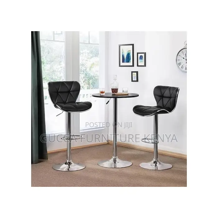 Home Chairs:Height Adjustable Pu Leather Padded Barstool
