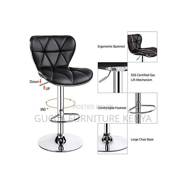 Home Chairs:Height Adjustable Pu Leather Padded Barstool - thumbnail 3