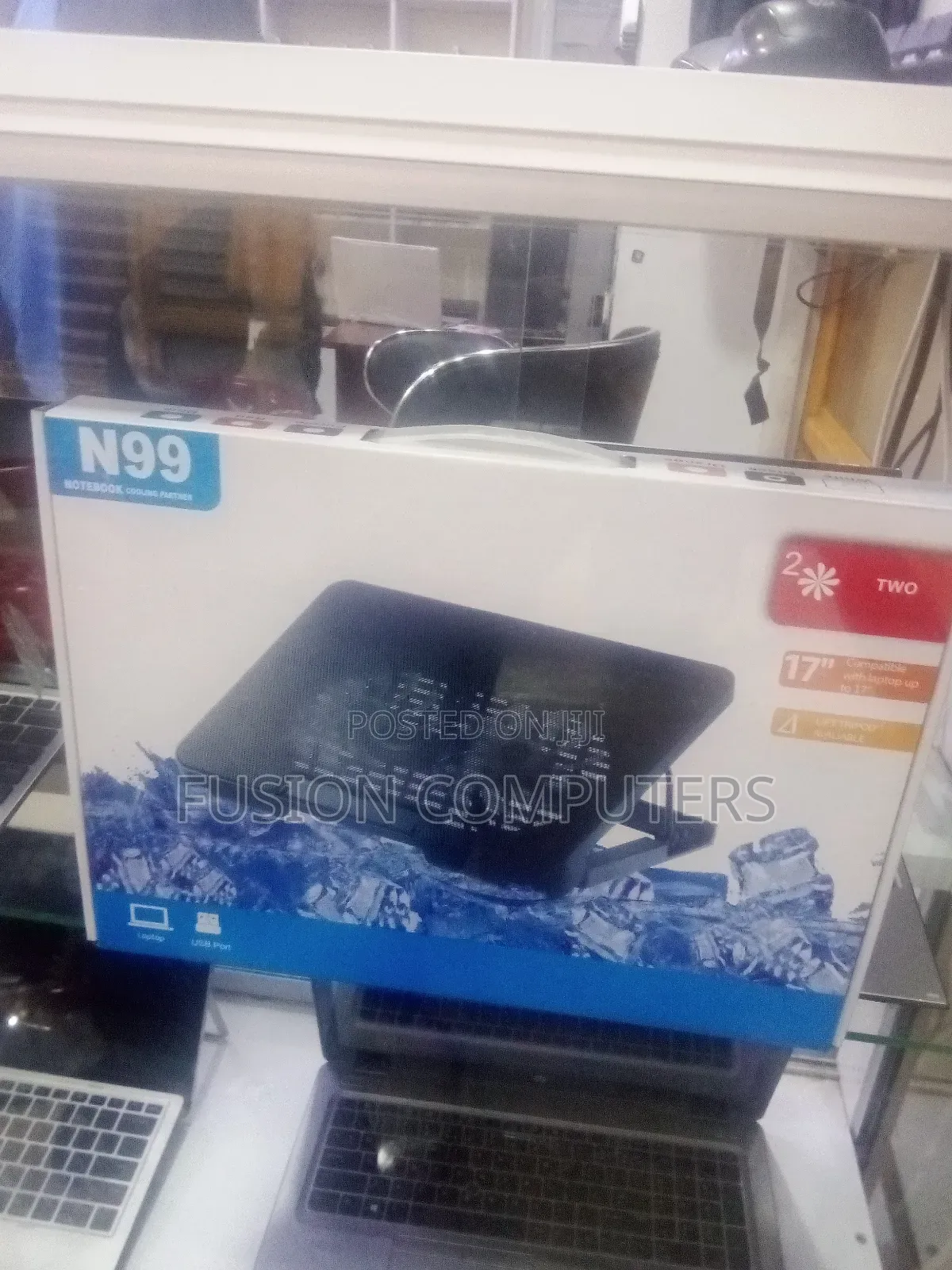 N99 Laptop Cooling Pad With 2 Fans for Laptop, Notebook
