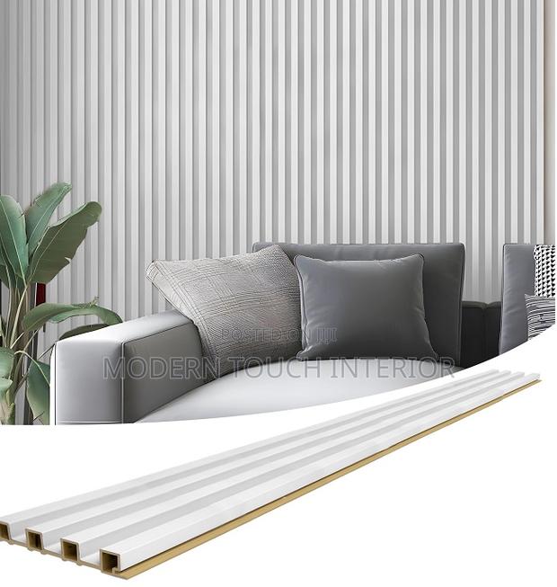 White WPC Fluted Wall Panels for Stylish Interiors