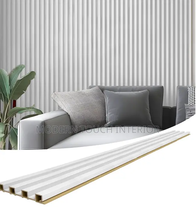 White WPC Fluted Wall Panels for Stylish Interiors