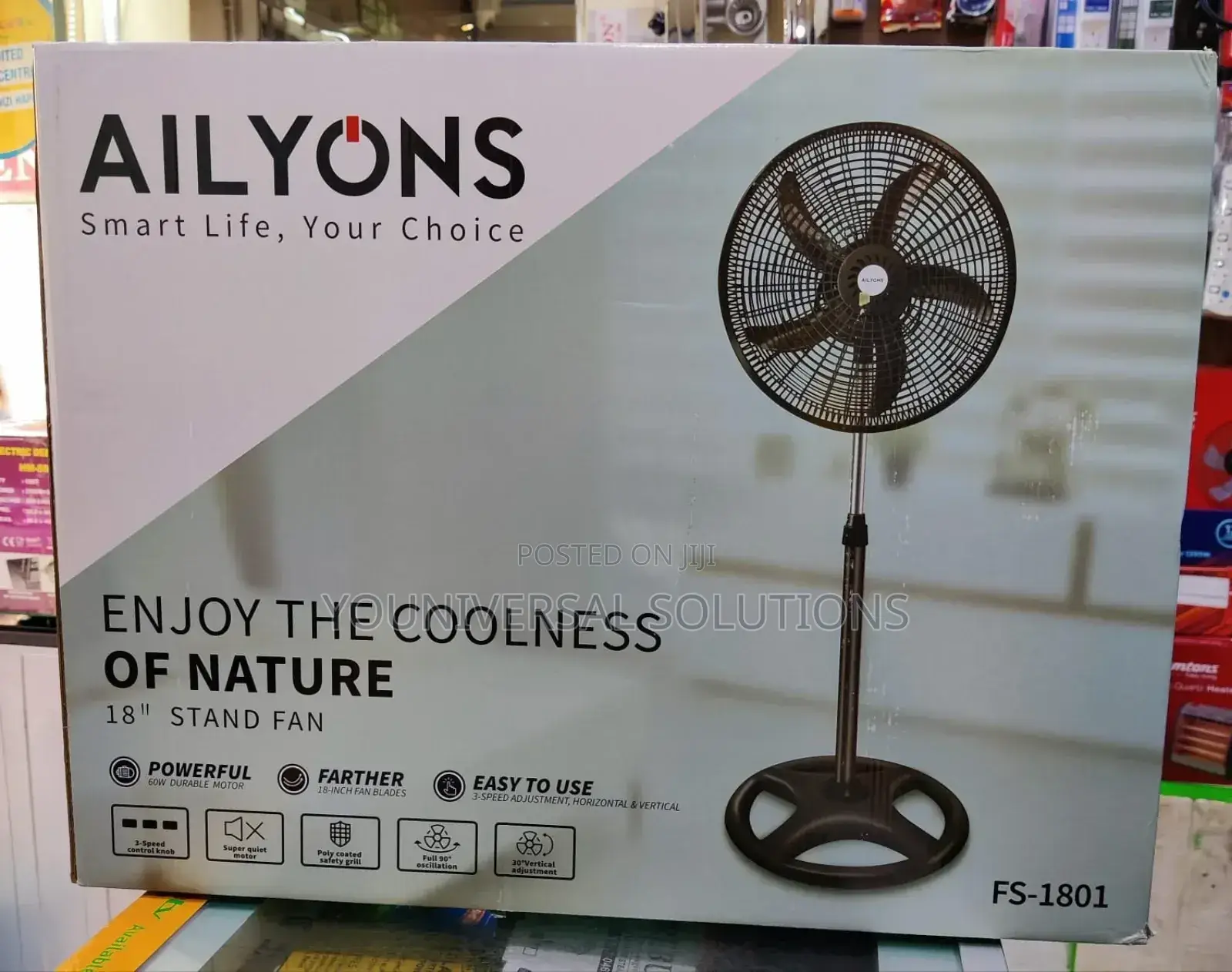 Ailyons 18 Inches Standing Fan