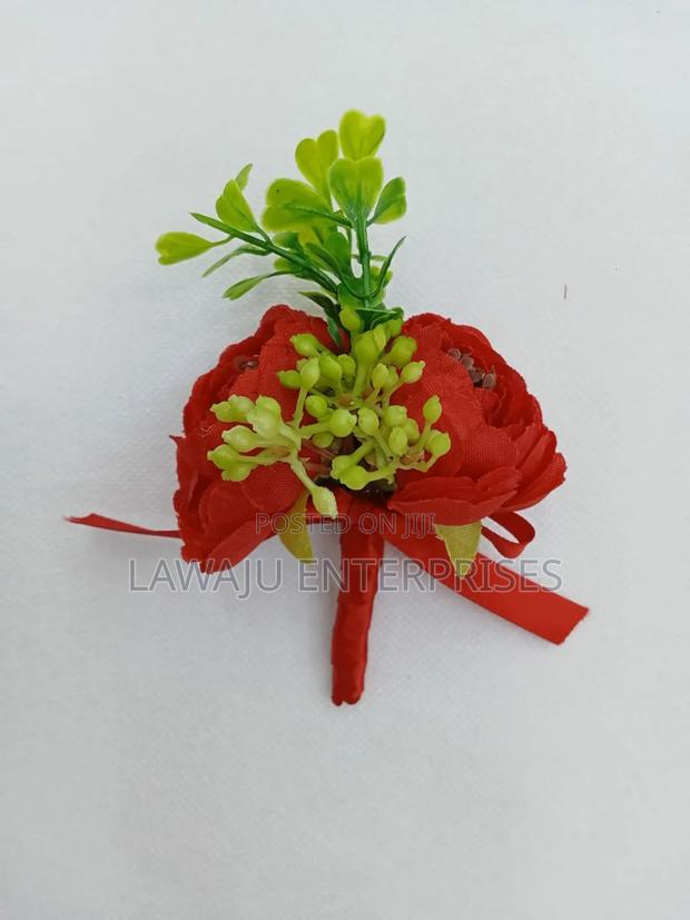 Red Peony Suit Pocket Flower - thumbnail 2