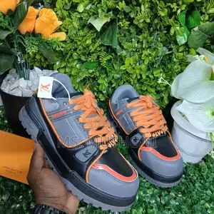 Lv Trainer Maxi Orange Black Sizes. 40-44