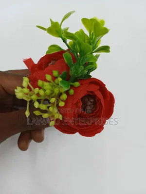 Red Rose Suit Pocket Flower