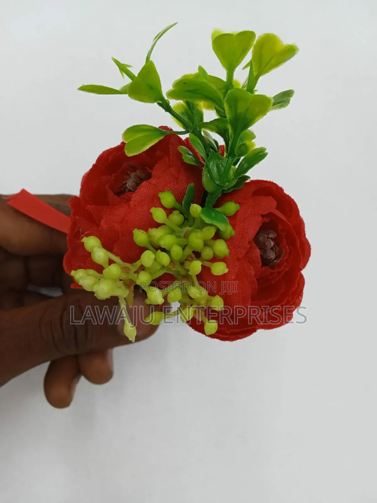 Red Rose Suit Pocket Flower