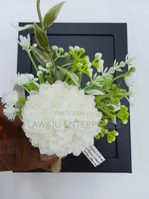 White Carnations Suit Pocket Flower