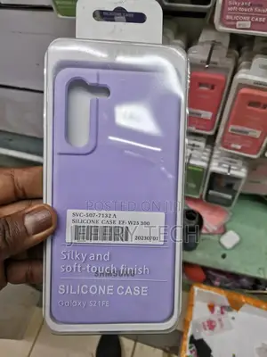 Galaxy S21 FE Case, Soft Silicone Gel Rubber-purple