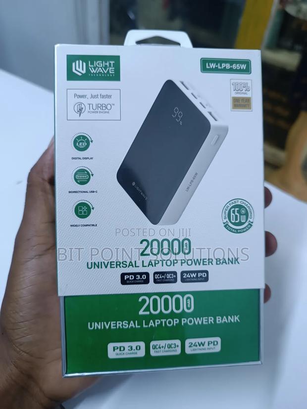 Lightwave 20000mah Powerbank 65w (Fast Charge 20000mah 65w - thumbnail 2