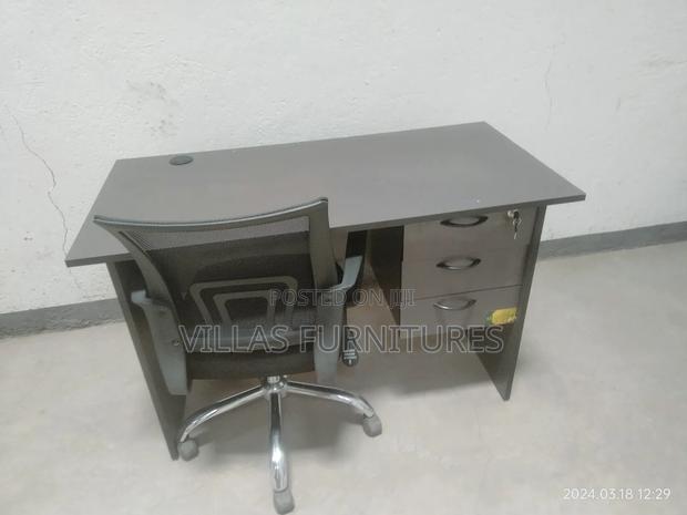 1.2m Office Desk and Revolving Mesh Chair